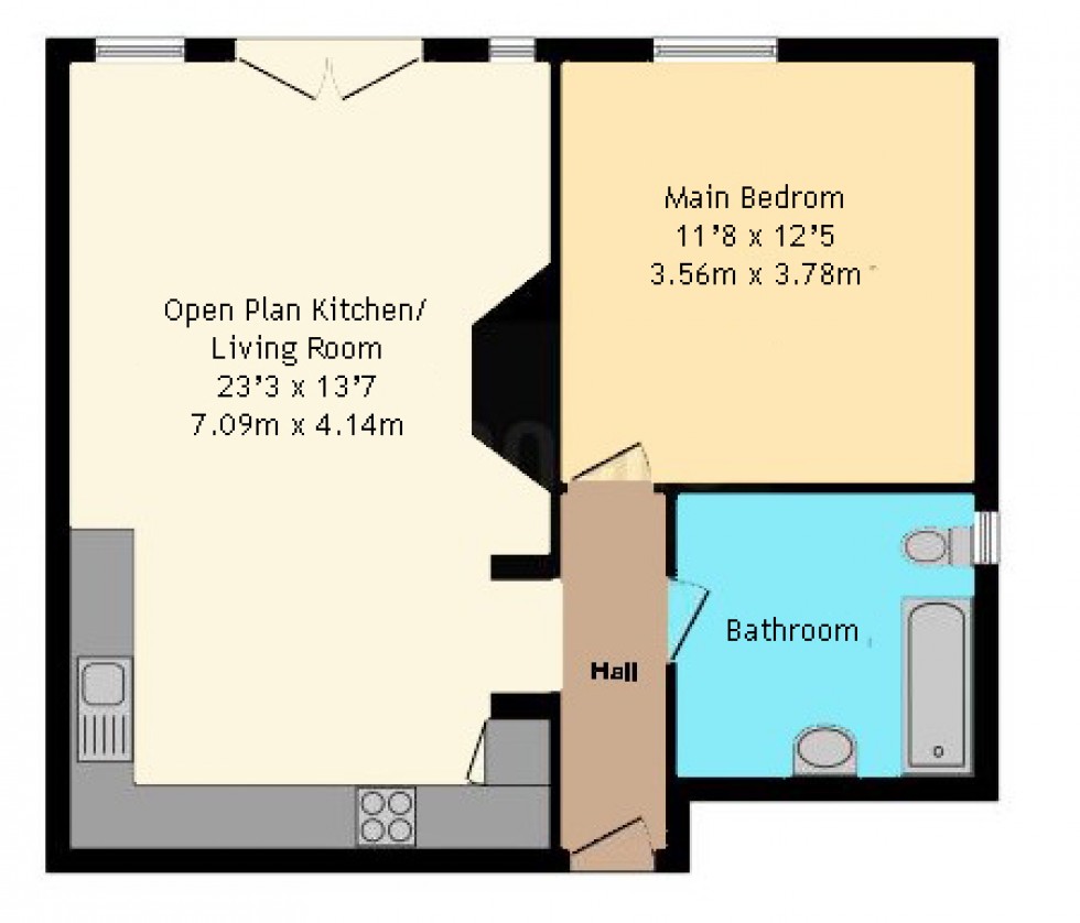 Floorplan for Meadow Gate, Corbins Lane, Harrow, HA2 8ET