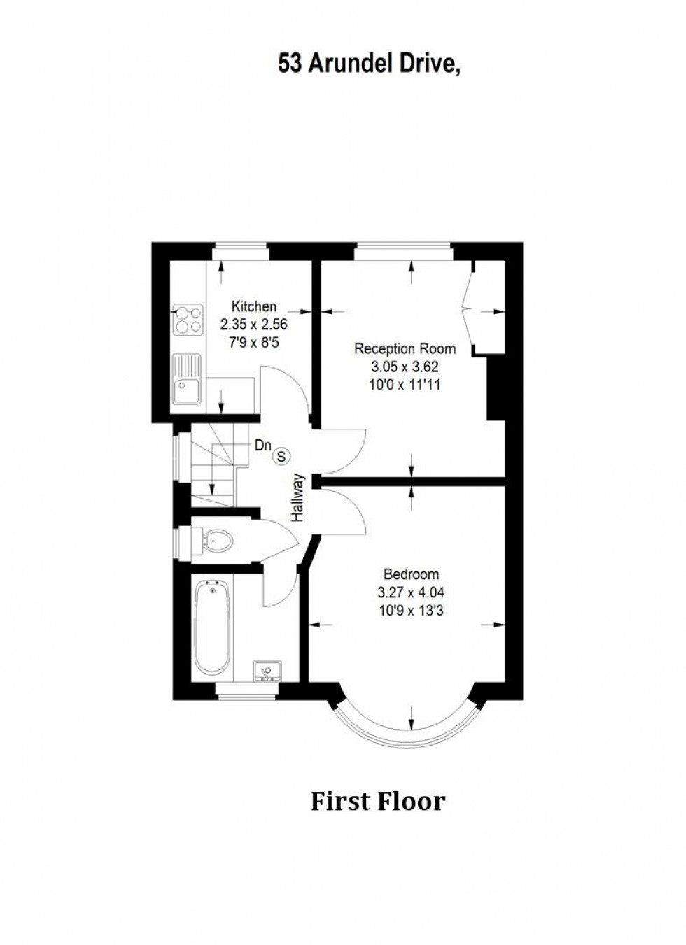 Floorplan for Arundel Drive, Harrow, HA2 8PN