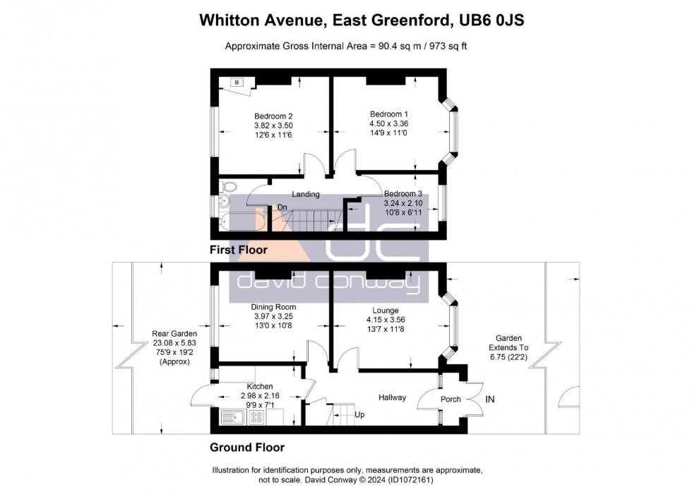 Floorplan for Whitton Avenue East, Greenford, UB6 0JS