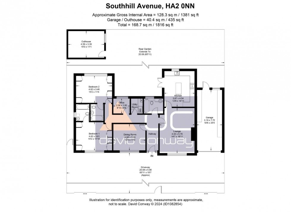 Floorplan for South Hill Avenue, South Harrow, HA2 0NN