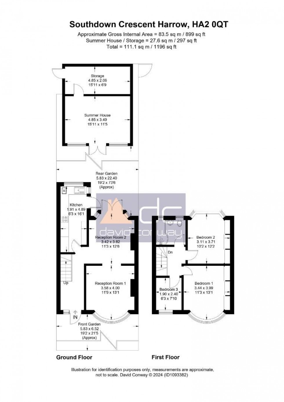 Floorplan for Southdown Crescent, Harrow, HA2 0QT