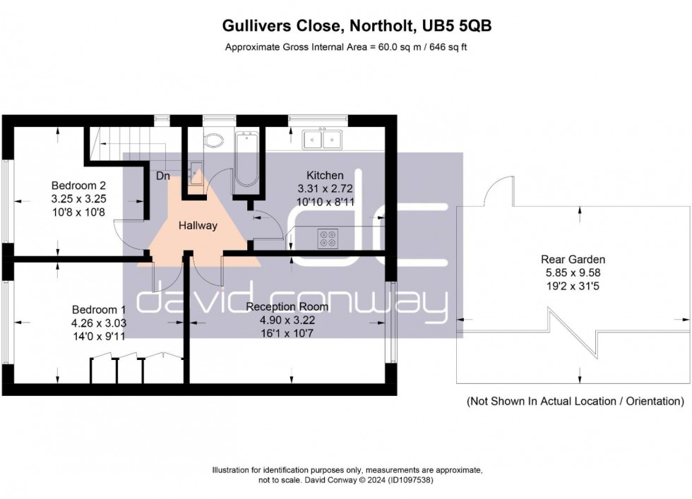 Floorplan for Gulliver Close, Northolt, UB5 5QB