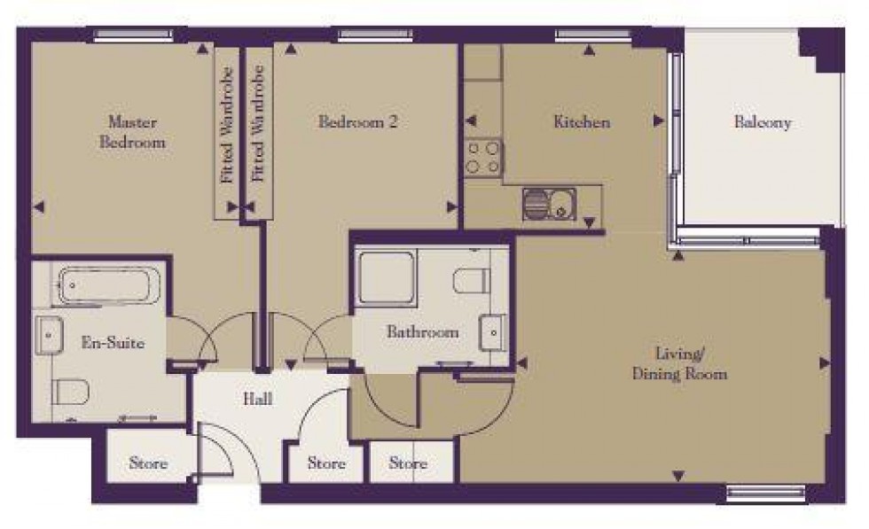 Floorplan for St Bernards Gate, Denman Avenue, UB2 4FU