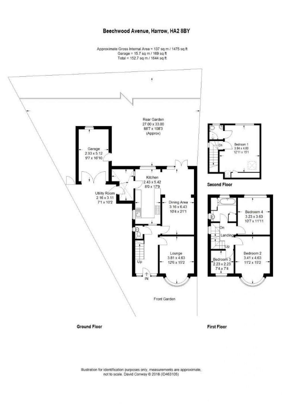 Floorplan for Beechwood Avenue, Harrow, HA2 8BY
