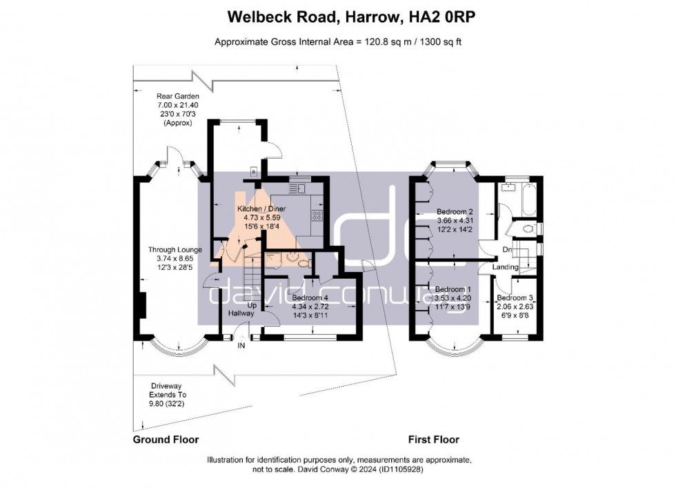Floorplan for Welbeck Road, Harrow, HA2 0RP