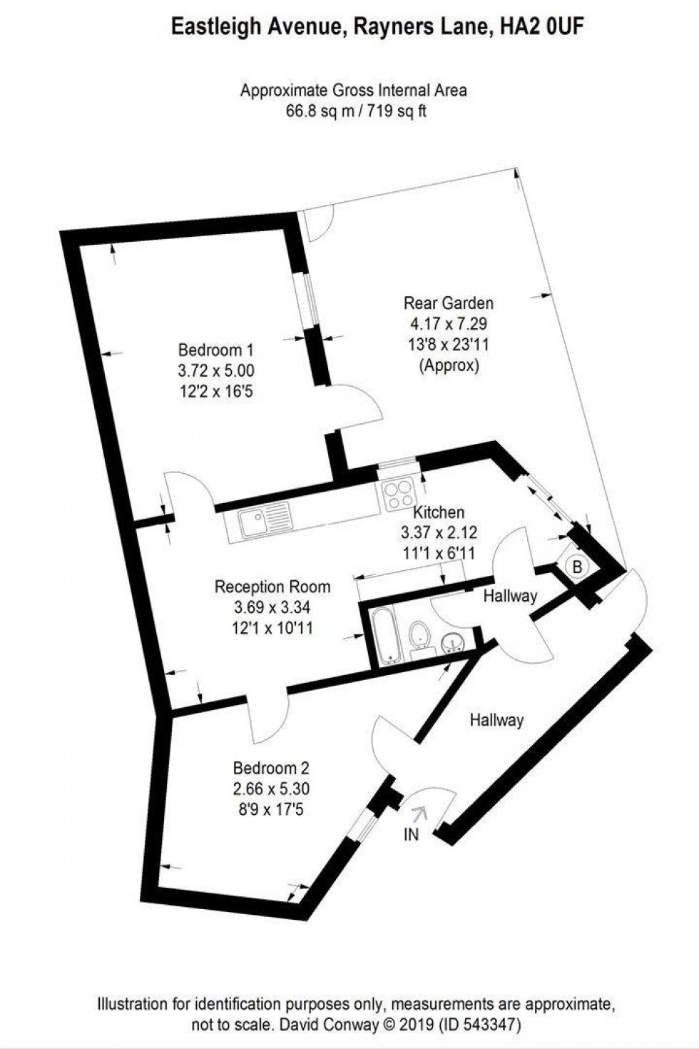 Floorplan for Eastleigh Avenue, Harrow, HA2 0UF