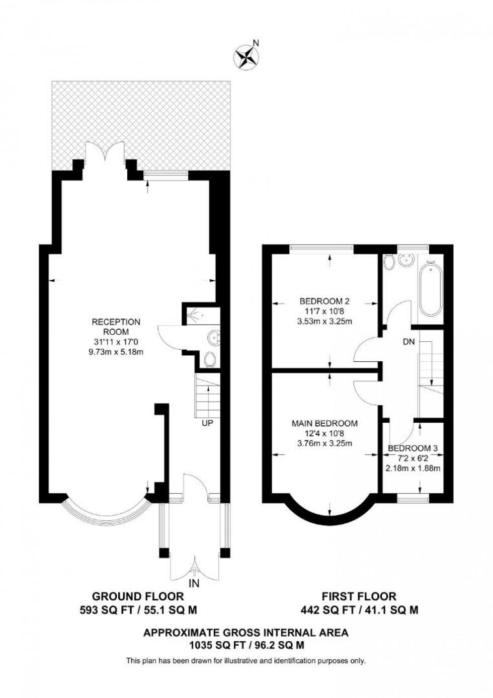 Floorplan for Stroud Gate, South Harrow, HA2 8JL