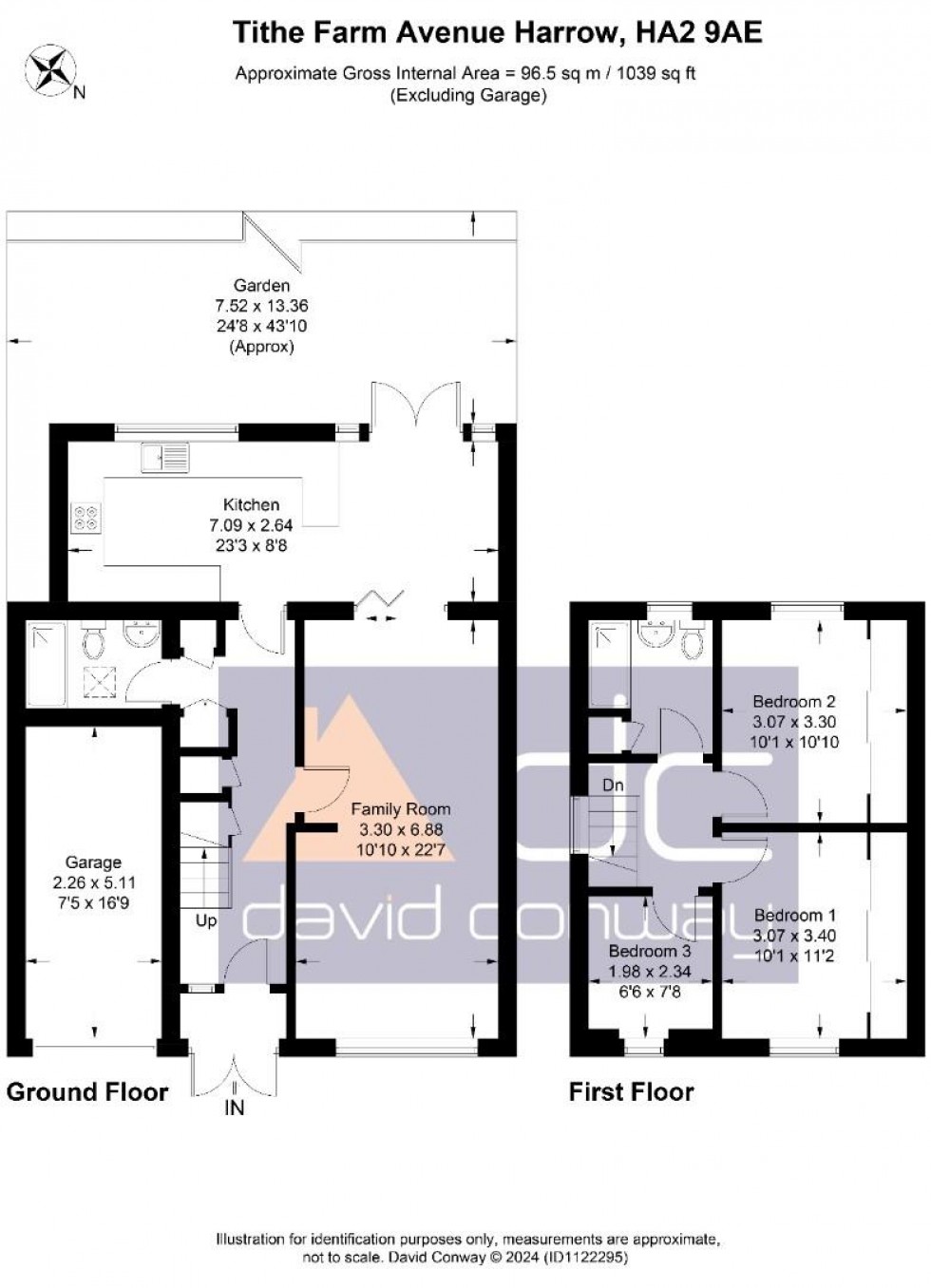 Floorplan for Tithe Farm Avenue, Harrow, HA2 9AE