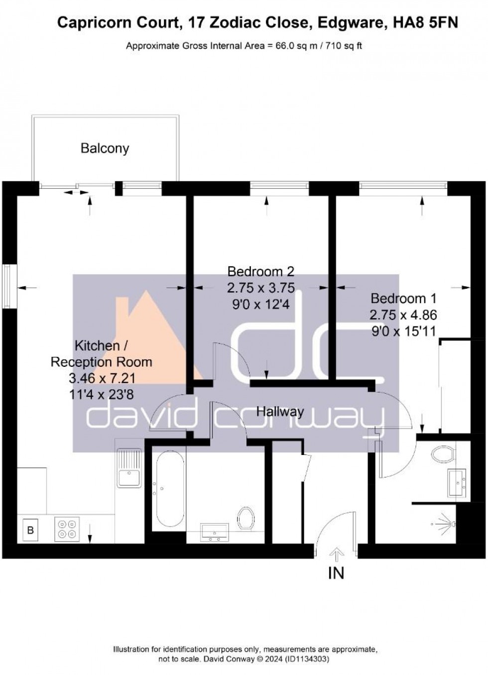 Floorplan for Capricorn Court, Zodiac Close, Edgware, HA8 5FN