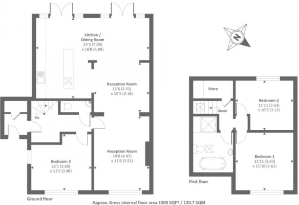 Floorplan for Brooke Avenue, South Harrow, HA2 0NF