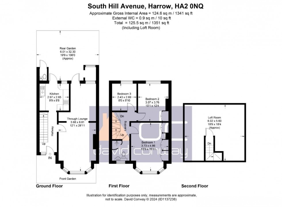 Floorplan for South Hill Avenue, South Harrow, HA2 0NQ