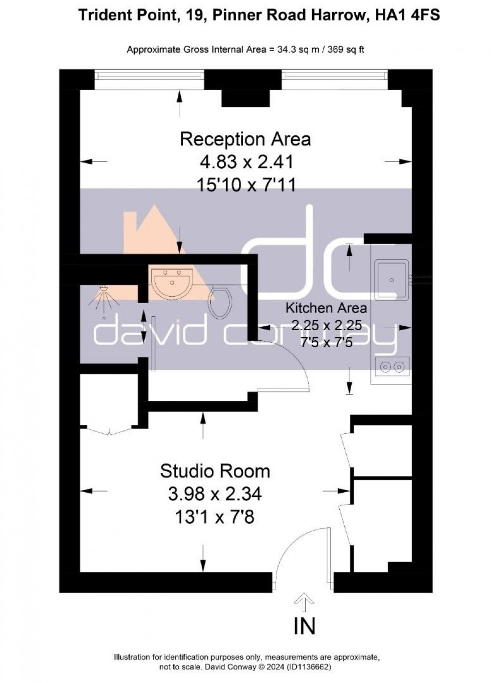 Floorplan for Trident Point, Pinner Road, Harrow, HA1 4FS