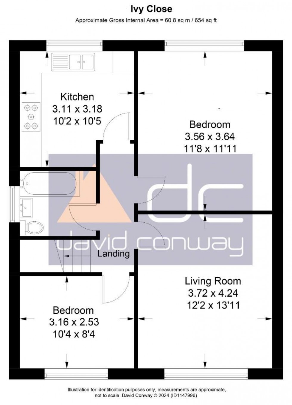 Floorplan for Ivy Close, Harrow, HA2 8RX