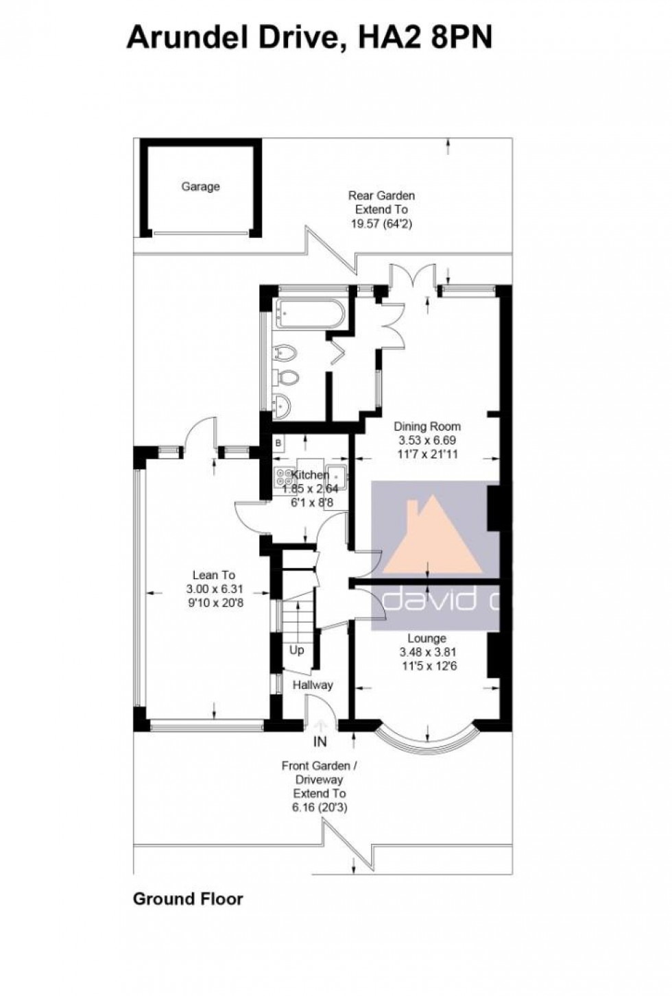 Floorplan for Arundel Drive, South Harrow, HA2 8PN