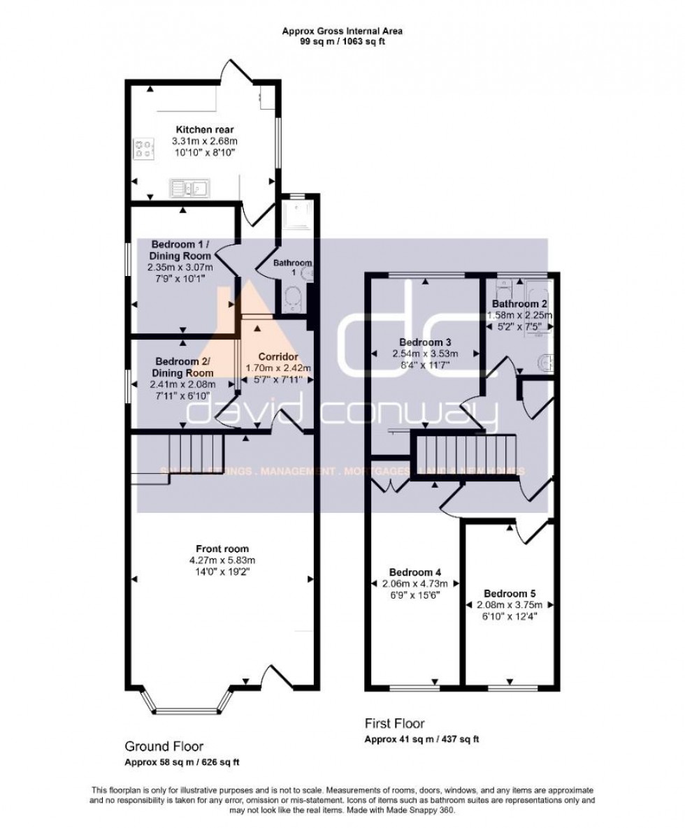 Floorplan for South Hill Avenue, South Harrow