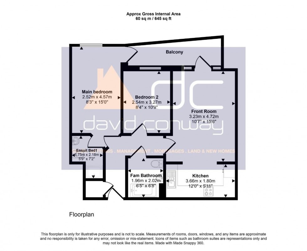 Floorplan for Bridge Court, Stanley Road, South Harrow, HA2 8FB